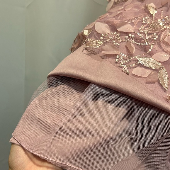 Lavender Sequin Petal-Skirt Gown - Picture 6 of 11